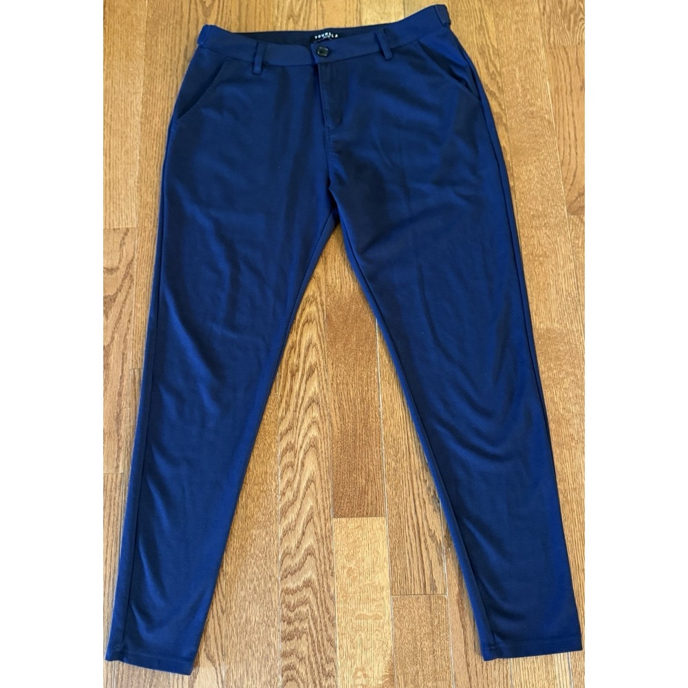 YoungLA (614) Dapper Dress Pants Men's Size 36x32 Navy Blue Color Stretch